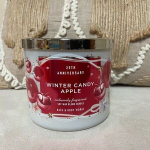 Winter Candy Apple Bath and Body Works 3 Wick Candle